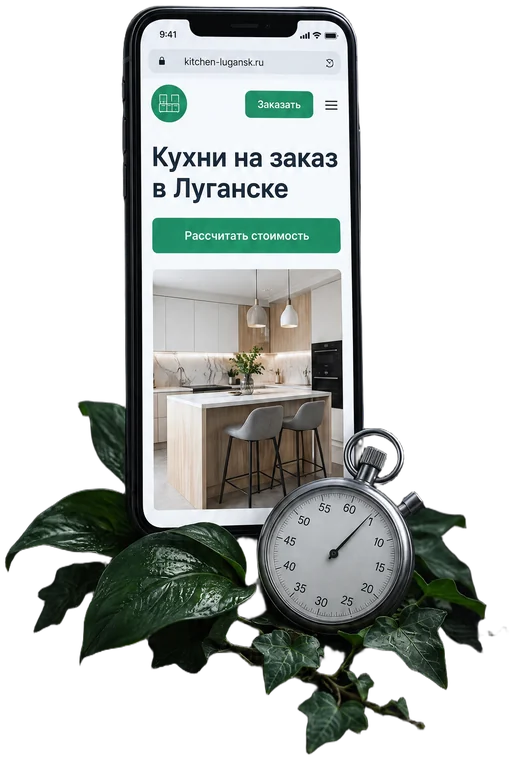 Телефон с сайтом и секундомер
